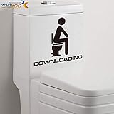 ZooArts バスルームのトイレのステッカー トイレのステッカー 取り外し可能な ウォールステッカー 壁デカール 壁紙