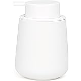 Umlaca Foam Hand Soap Dispenser - 320ml/11oz Bathroom Lotion Hand Pump Dispenser White Foaming Soap Dispenser Ceramic Dish Li