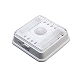 センサーライト，SODIAL(R) 白いPIR赤外線8LEDアートモーションセンサー検出器　インドアナイトライト　ランプ　ワイヤレス
