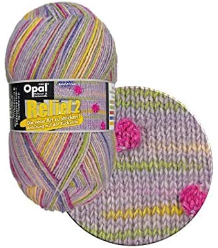 Amazon | 毛糸 Opal-オパール- レリーフ2 Burgund 9661.ワイン系マルチ