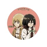 スモール・プラネット(Small Planet) 進撃の巨人 キャラクターステッカー アルミン＆ミカサ/サークル