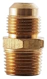 LDR 508 48-6-12 Male Flare Adapter, 3/8-Inch Flare x 3/4-Inch M.I.P., Brass [並行輸入品]