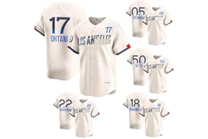 ドジャース 野球 非公式ユニフォーム シティーコネクト 刺繍 大谷翔平 山本由伸 フリーマン ムーキー・ベッツ ユニフォーム 18番 17番 野球 夏服 男女兼用 通気性 快適 通勤 練習着 半袖 記念シャツ レプリカ