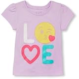 THE CHILDREN'S PLACE(ザ・チルドレンズプレイス) ショートスリーブグラフフィットエモジグリッターグラフィックティ トップス半袖Tシャツ 18～24ヶ月【並行輸入】