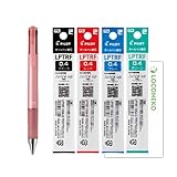 パイロット 多色ボールペン ジュースアップ4 LKJP-60S4-MN ミッドナイト【本体1+替芯 黒1/赤1/青1/緑1】+ ロコネコカード