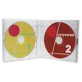 日本製 CDケース 17mm厚 2枚収納 DUOケース クリア 10個セット ブルーレイケースとしても最適 オーバルマルチメディア