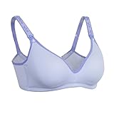 Fenteer 授乳用　マタニティブラ　補正下着　妊婦産後　ワイヤフリー　フルカップ　３段　便利　調節可能　多色サイズ - 紫の, 75B