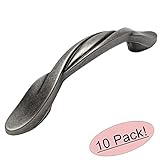 Cosmas® 9009WN Weathered Nickel Twist Cabinet Hardware Handle Pull - 3" Hole Centers - 10 Pack [並行輸入