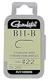 がまかつ(Gamakatsu) フライフック B11-B 22号 20本 フラットブラック 66653