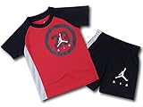 (Jordan) ジョーダン ベビー/赤ちゃん Tシャツ＆ズボン セット (18M (12-18ヵ月頃 80-85cm), 赤黒灰) [並行輸入品]
