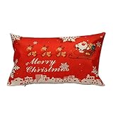 LuCoO 2017新しいソフト快適なクリスマス枕ソファウエストスロークッションカバーホームインテリア( 1220 ) 17.7*17.7 ホワイト LUC-0903001