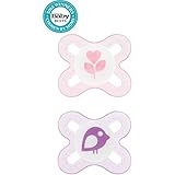 MAM おしゃぶり ２個セット 新生児用 0ヶ月〜(ピンク) [並行輸入品]