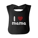 I Love Mama Cute baby Bibs Funny Infant Snap On Bib Great Baby Shower Gift