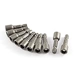 uxcell 六角ソケットビット 磁気 ボルトドライバー ヘキサゴン 電動工具 10本入り