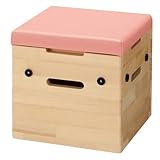 ライオン事務器 パイン材家具シリーズ スツール 1個 PU-30S ピンク