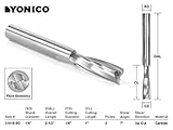 Yonico 31010-SC CNC Router Bit Low Helix Up Cut Shank, 1/4-Inch X 1-Inch X 1/4-Inch X 2-1/2-Inch 1/4