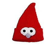 Onuneed(オンユニード)[全2色] ベビー キッズ とがったウィザード帽子　クリスマスにふわふわハット　目の大きく見開いて赤ちゃん帽子　 (レッド)