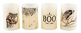 ハロウィンテーマFlameless Light Up Candle Set of 4