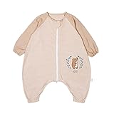 B Blesiya ベビー寝袋 　おくるみ　寝具 　ブランケット　コットン　柔らかく　通気性　出産祝い　全3色 - ベージュ, 1-2T