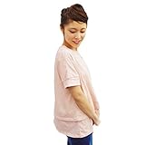 Milk tea マタニティ 授乳服 ベーシック・2wayポケッタブルTee（ピンク） 産前産後 コットン 半袖