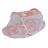 Lovoski ワンタッチ　携帯型　旅行　赤ちゃん　ベビー　蚊帳　テント　ベッド　虫よけ　防塵　軽量　全3色 - オレンジ