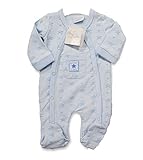 Baby Boys Blue Velour Premature Sleepsuit With Pocket - A Star Is Born (3-5lbs 1.4/2.3kg) by KATIES 