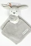 Blankets and Beyond White Bunny With Grey Blanket Nunu Baby Security Blanket by Blankets and Beyond 