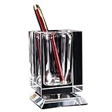 Crystal craft ペン立て ガラススタンド おしゃれ かっこいい 小物収納 文房具 卓上