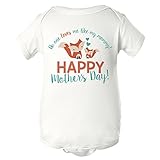No One Loves Me Like My Mommy 。 – Happy Mother 's Day – aqua / Teal Foxボディスーツ カラー: ホワイト
