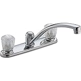 Delta 2102LF Classic Two Handle Kitchen Faucet, Chrome [並行輸入品]