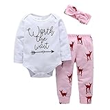 男の子　ベビー服　　Karchi　上下セット　パジャマ　かっこいい　ベビー服　プレゼント　子供服　出産祝い　お誕生日　　春秋　パジャマ 普段着 (90, 白Ｋ鹿)