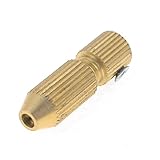 uxcell ミニ電動ドリルチャック　ブラスゴールドトーン　 2mm直径　モーターシャフト 2.3-1.5