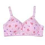 LUERME ブラジャー 妊婦ブラ 下着 前開き　ボタン付き 出産準備　授乳便利　産前産後　柔らかい (40, ピンク)