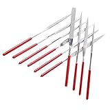 SODIAL(R) 10ｘスクエアオーバルクロッシングストーン　金属ダイヤモンド針ファイル