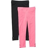 カーターズ（Carter's）ピンク&チャコールレギンス2枚組み 女の子ピンク＆チャコールグレークリスタルボタン付レギンス2枚セット 9months(67cm-72cm) 出産祝いギフトプレゼント,春