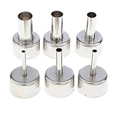 F Fityle 6ピース　ヒートガン　ノズル　セット　858　円形　ヒーティングガン　多機能