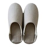 [Sleep Tailor] バブーシュ Lサイズ 25～27cm ベージュ ルームシューズ スリッパ 日本製 麻 リネン 山形産 メンズ レディース 子供 2way 洗える 北欧 大きめ 小さめ おしゃれ 人気 来客用 フレンチリネン かわいい 抗菌 防臭 速乾 室内用