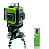 [FUKUDA] MW-94D-4GJ 16ライン 360°高精度 グリーンレーザー レーザーレベル 水平器 リチウム電池 斜線機能 建築 測量 防水・防塵・防振 (16ライン, グリーン レーザー墨出し器, 福田受光器, 1, なし, MW-94D-4GJ)