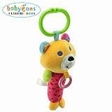 Babyfans 赤ちゃんの音楽おもちゃ ベビー & キッズ 音が鳴る 人形 　ベビー知育おもちゃ　ベビーキッズのおしゃぶり はじめてラトル　 鈴入り ラトル　ベビーカーアクセサリー (クマ　)