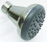 Proplus 3558110 Single Function Round Showerhead, Brushed Nickel Finish - 3.3 in.