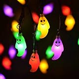 LEDストリングライト、屋外ソーラーガーデンライト、防水祭りストリング花火、カラフルなパーティークリスマスハロウィンソーラーフェアリーライト、6メートル長さ30灯 (色 : Four colors)