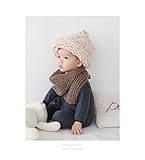 Kishiya　 スヌード　マフラー キッズ ニット　 防寒 　おしゃれ　秋冬 (ブラウン)