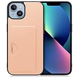 LOOF SKIN SLIM-SLOT レザー カード収納 スマホケース for iPhone 14 用 ケース カバー 背面 ストラップホール カードポケット シンプル 耐衝撃 薄型 軽量 leather [アンバーローズ]