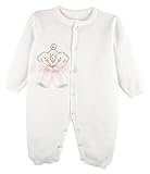 Lilax Baby Girl Jeweled Crownニット長袖ロンパース0 – 3ヶ月ピンク