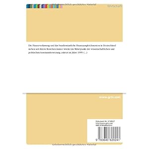 Die Finanzverfassung Der Bundesrepublik Deutschland