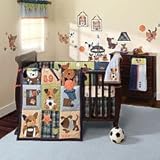 Lambs & Ivy Bow Wow 9-Piece Crib Bedding Set by Lambs & Ivy [並行輸入品]