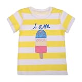Chaufly Tシャツ 男の子 女の子 トップス ストライプ プリント 夏 活発 かわいい 甘い ファッション 半袖