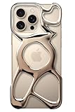 Angry Miao iPhone 16 Pro Max AM Emptiness Phone Case MagSafe対応 軽量 流動メタルデザイン(デザートゴールド)