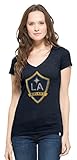 MLSロサンゼルスGalaxyスクラムレディースVネックTシャツ、スモール、Fallネイビー