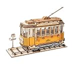 つくるんです® 日本語説明書付 3D ウッドパズル オーナメントシリーズ TG505 トラム